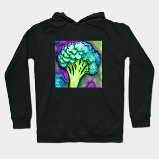 Broccoli in Watercolor Hoodie